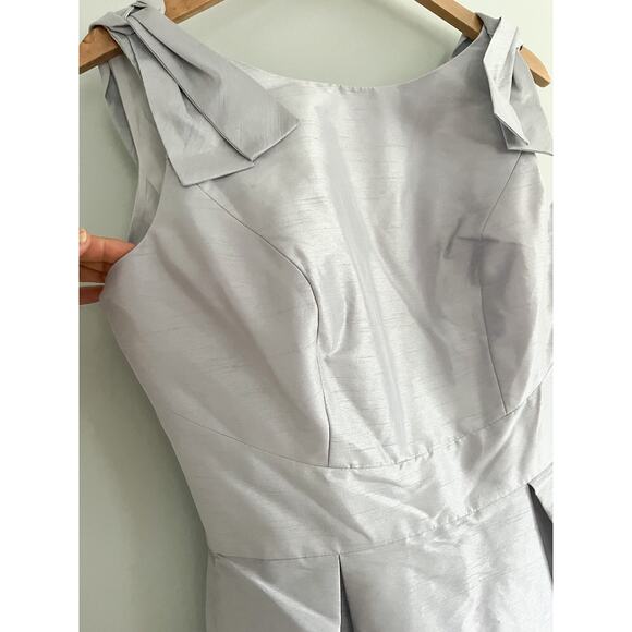 NWT | Alfred Sung | Dupioni Cocktail Bridesmaid Dress | Dove Gray | Size 12 - Picture 4 of 10